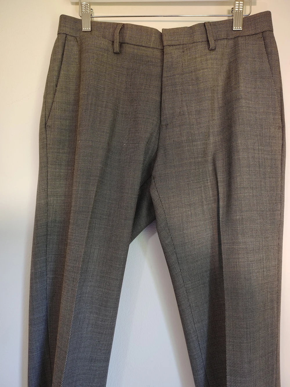 Banana Republic Marzotto Mills Wool Gray/Brownish Mens Slim Fit Pants 30x32